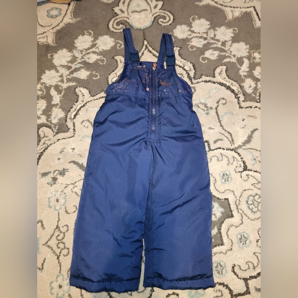 London Fog Blue Unicorn Space Snow Pants Bibs Overalls Girls 24 Months Baby